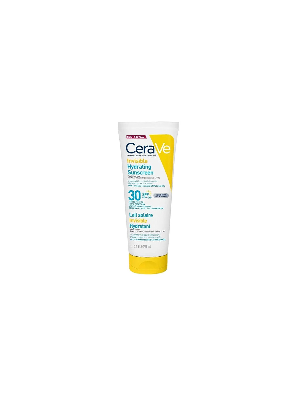 CeraVe Crema solare idratante invisibile SPF 30 - Opalovac cream 75ml donna