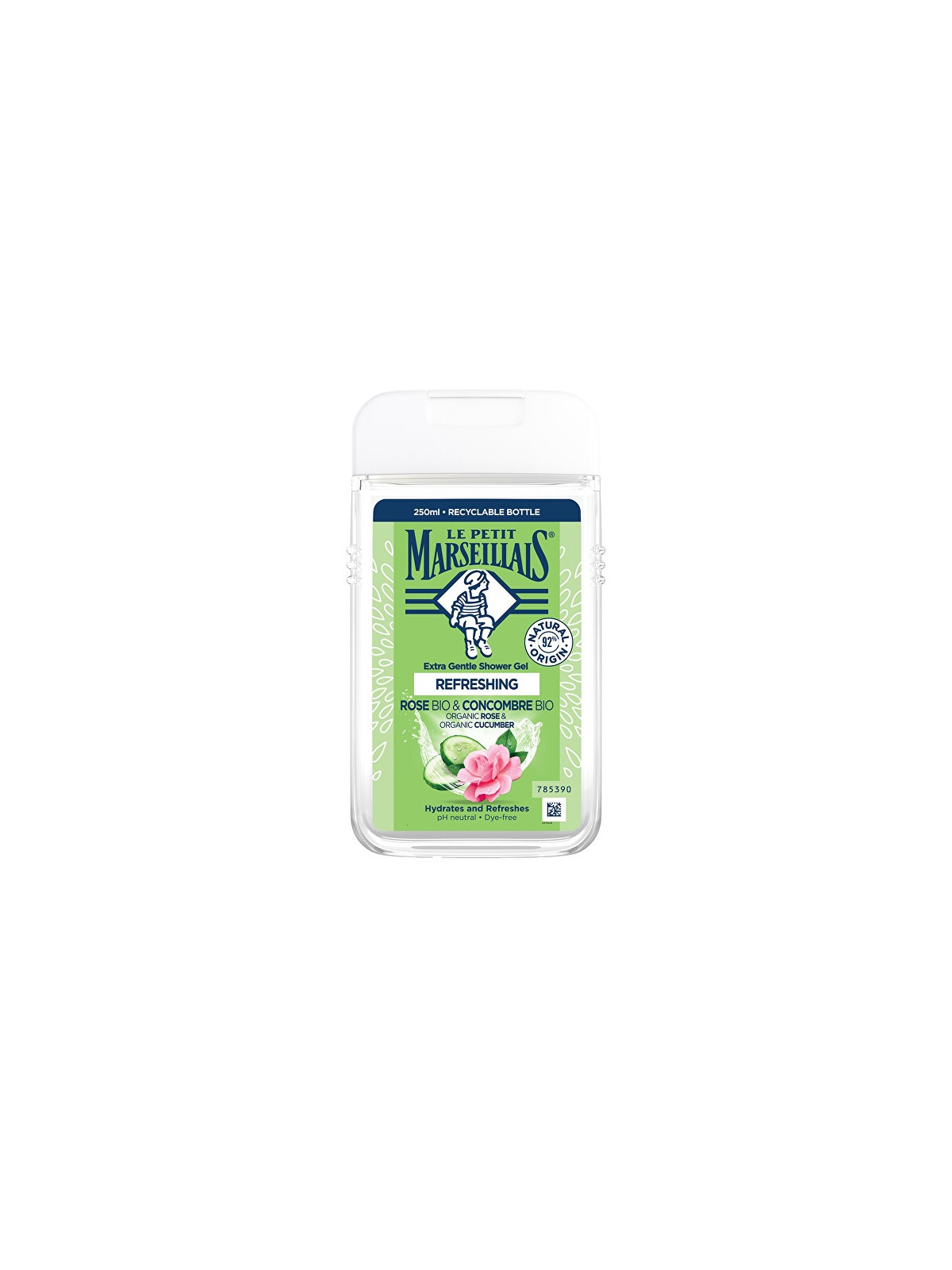 Le Petit Marseillais Gel doccia extra delicato Rosa bio e cetriolo bio unisex 250ml