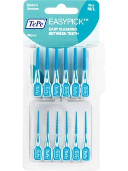 TEPE EasyPick Spazzolinistuzzicadenti interdentali con custodia ML Blu 36pz