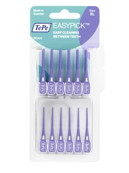 TEPE EasyPick Spazzolinistuzzicadenti interdentali con custodia XL Viola 36pz