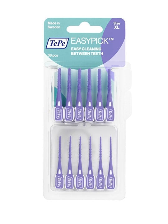 TEPE EasyPick Spazzolinistuzzicadenti interdentali con custodia XL Viola 36pz