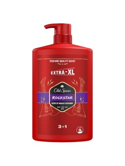Old Spice Bagnoschiuma 3 in 1 Rockstar per corpo, capelli e viso, 1000 ml uomo