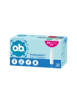 o.b. Tamponi ProComfort Mini - Confezione da 32 pezzi donna