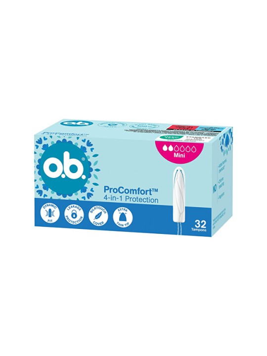 O.b. Tamponi ProComfort Mini, confezione da 64 pezzi.