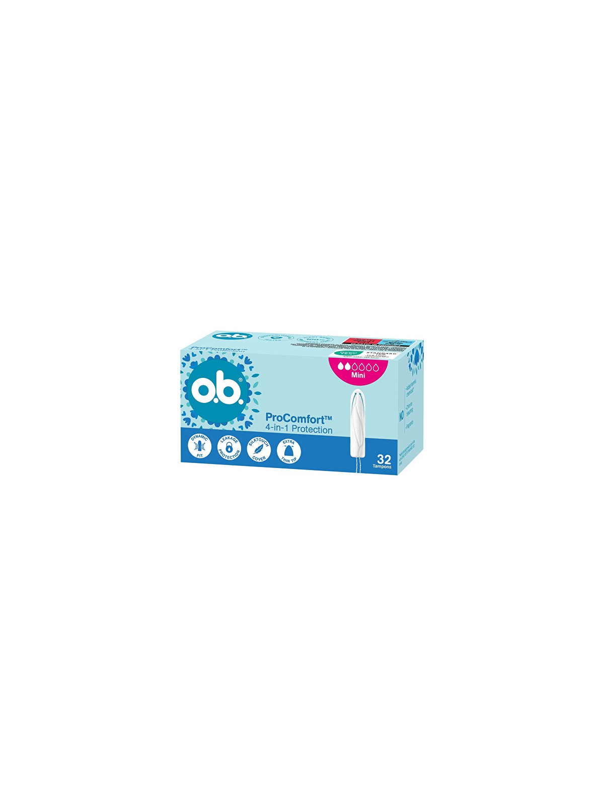 O.b. Tamponi ProComfort Mini, confezione da 64 pezzi.