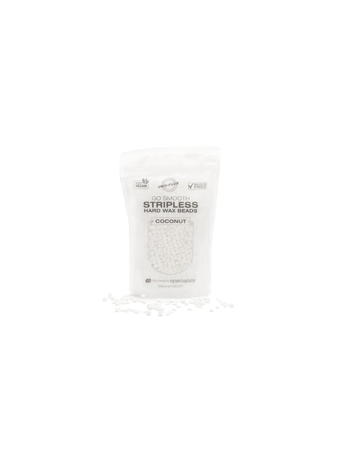 Rio-Beauty Perle di cera depilatoria al cocco, cera dura senza strisce, 5 x 100 g donna