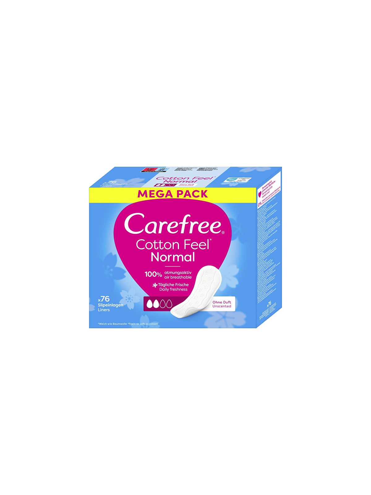 Fodere in cotone Carefree con estratto di cotone 76 pezzi donna