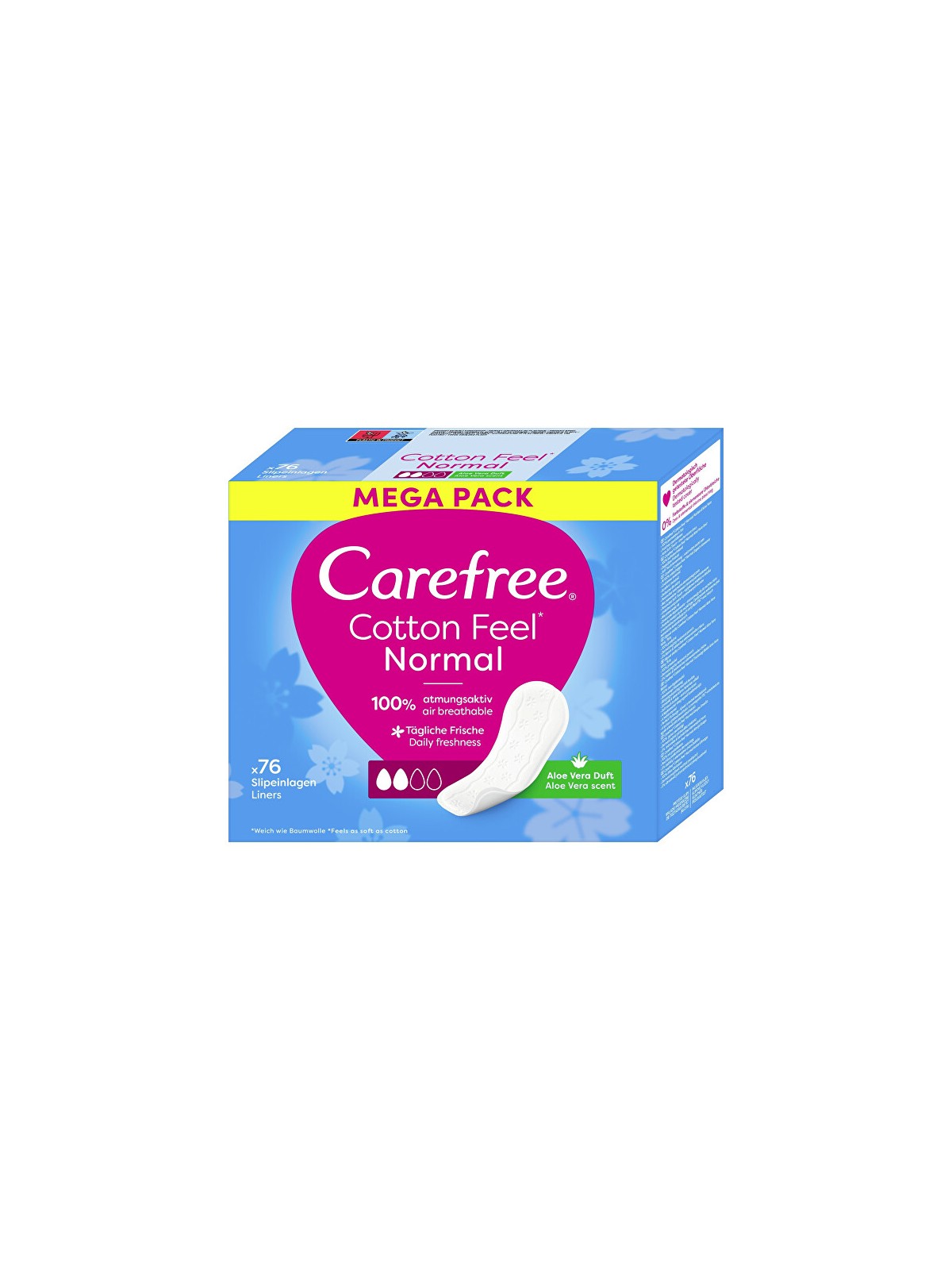 Assorbenti normali Carefree Cotton Feel Aloe 76 pezzi