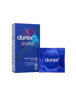DUREX Preservativi extra sicuri pi spessi con pi gel 12 pz