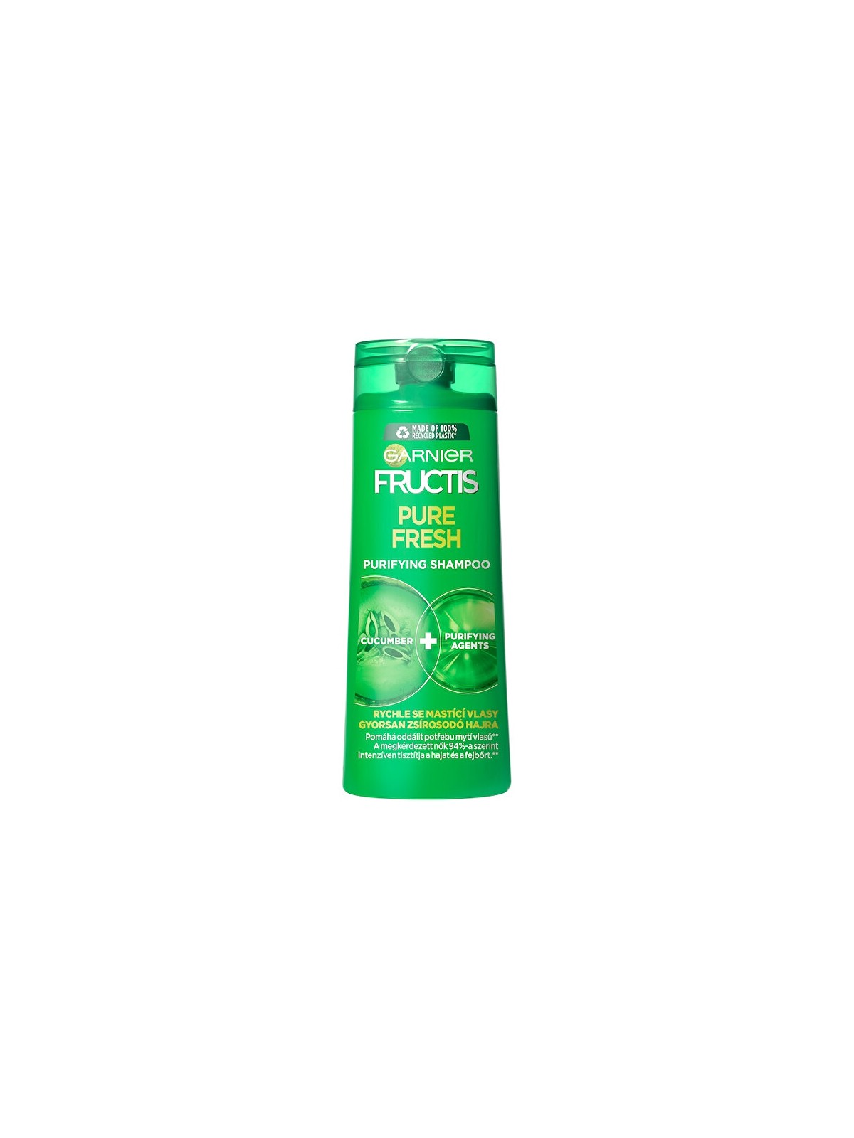 GARNIER Shampoo rinforzante Fructis Pure Fresh capelli grassi donna 400ml