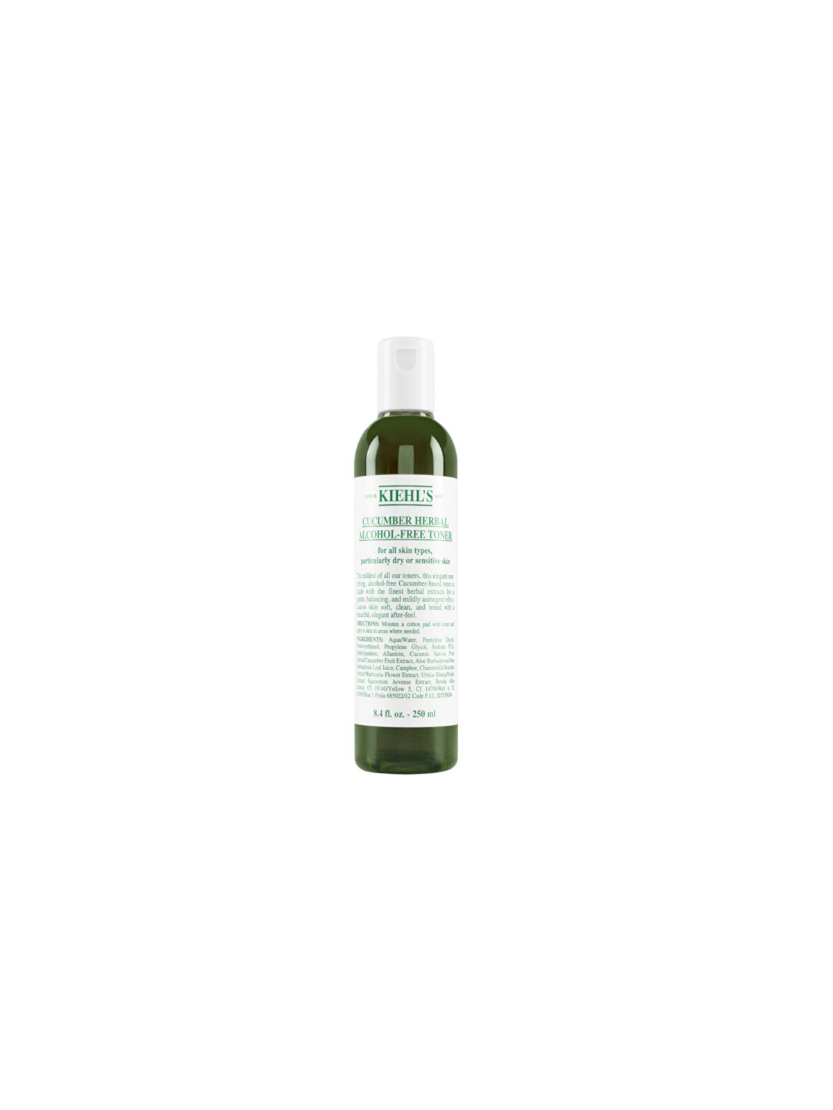 Cucumber Herbal Alcohol Free Toner donna 250ml For All Skin Types