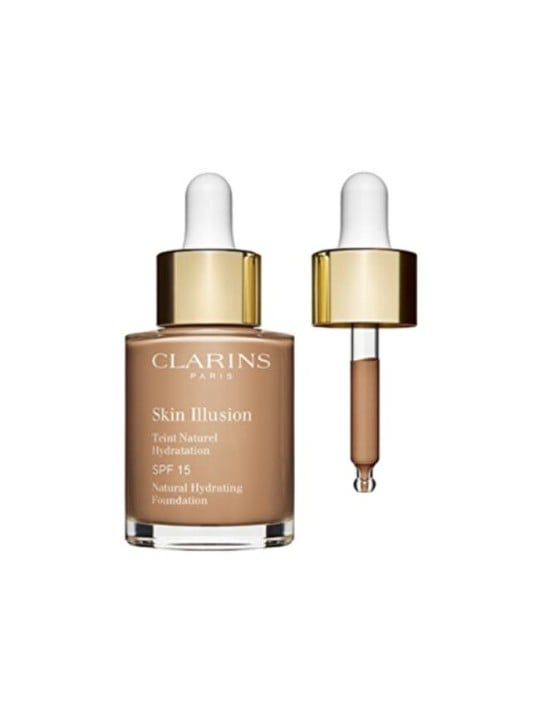 Clarins Skin Illusion Fondotinta idratante naturale SPF 15 30 ml donna 114 Cappuccino