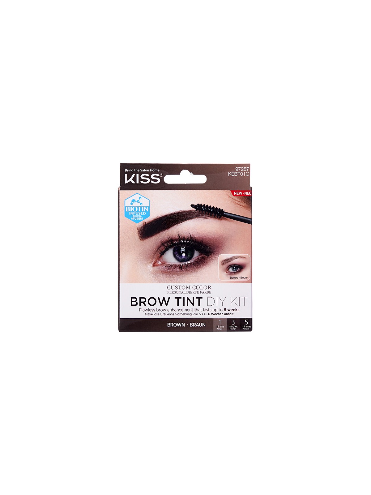 Kiss My Face Brow Tint Diy Kit Set sopracciglia 20 ml donna Black