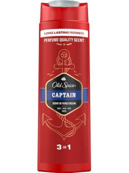 Old Spice 3 in 1 Captain - Gel Doccia Uomo 400ml