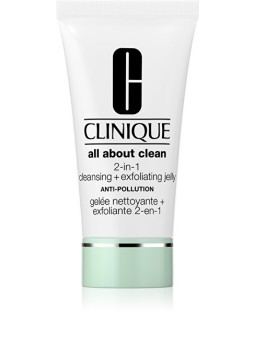 Clinique All About Clean 2-in-1 Detergente Esfoliante Jelly gel detergente viso delicato pulizia profonda 150ml