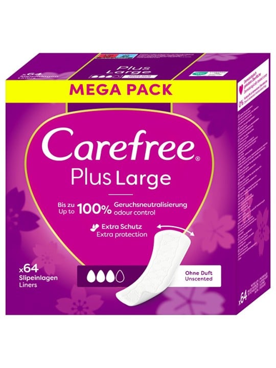 Carefree Salvaslip Plus Large profumo delicato donna 64 unit