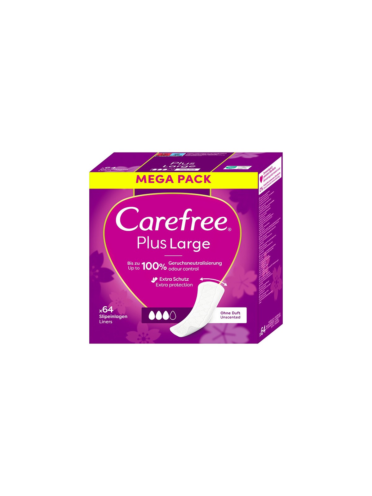 Carefree Salvaslip Plus Large profumo delicato donna 64 unit