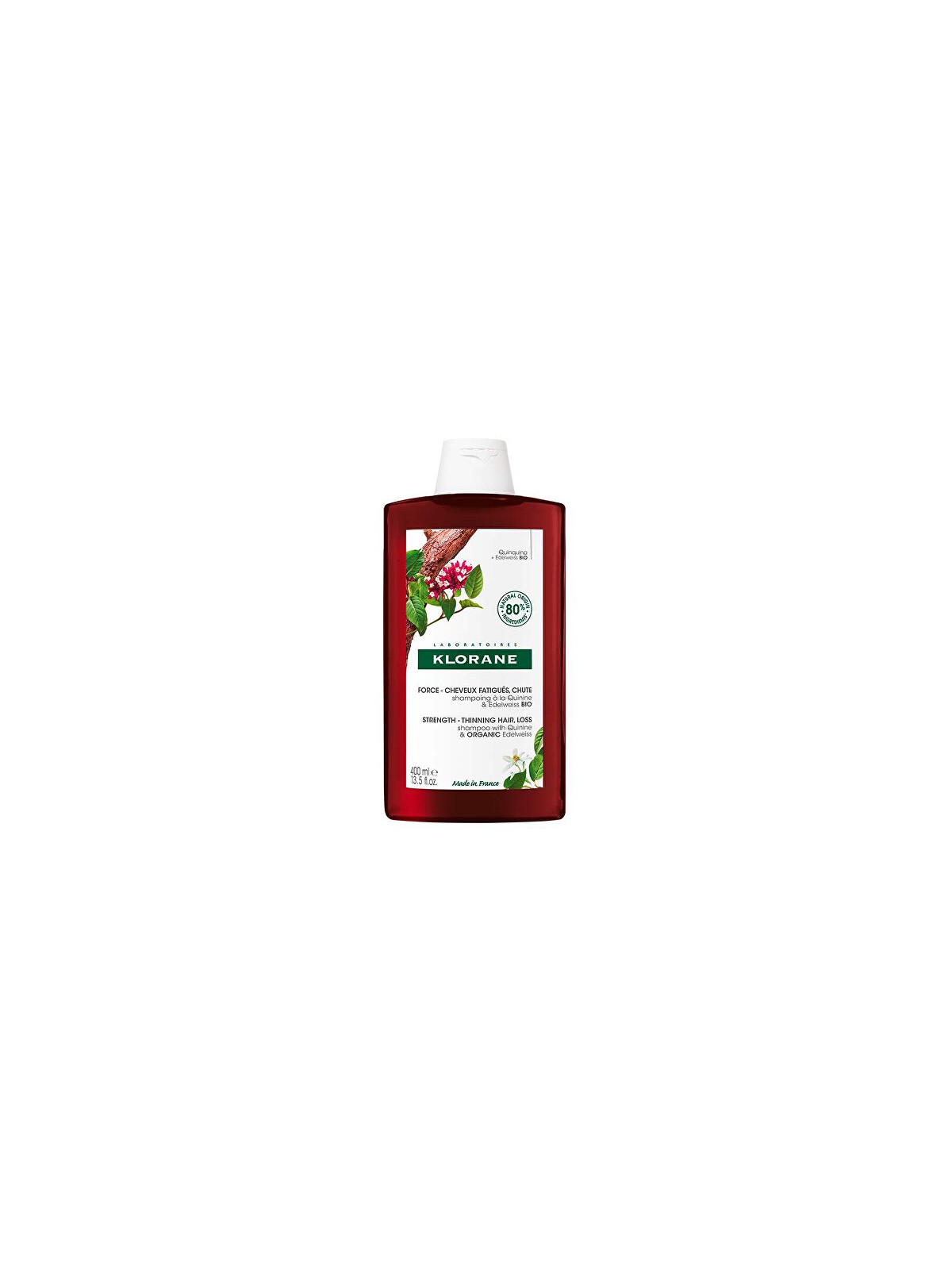 Klorane Strenghtening Shampoo With Quinine & Org. Edelweiss 400ml