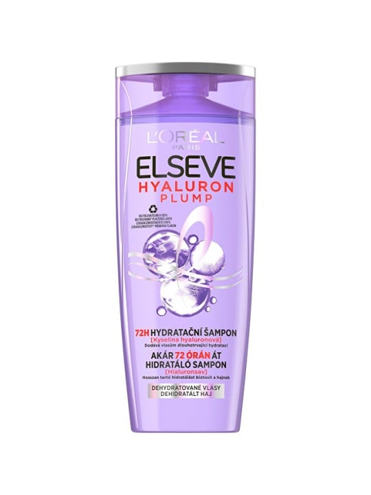 L'Oréal Paris Shampoo ELVIVE HYDRA HYALURONIC, ricarica ecologica idratazione 72 ore, confezione da 500ml unisex