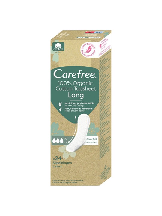 Salvaslip lunghi in cotone biologico donna 24 unit