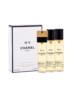 Chanel No 5 Giftset donna 60ml 3x eau de toilette Spray Refill 20Ml - Twist and Spray - Purse Spray