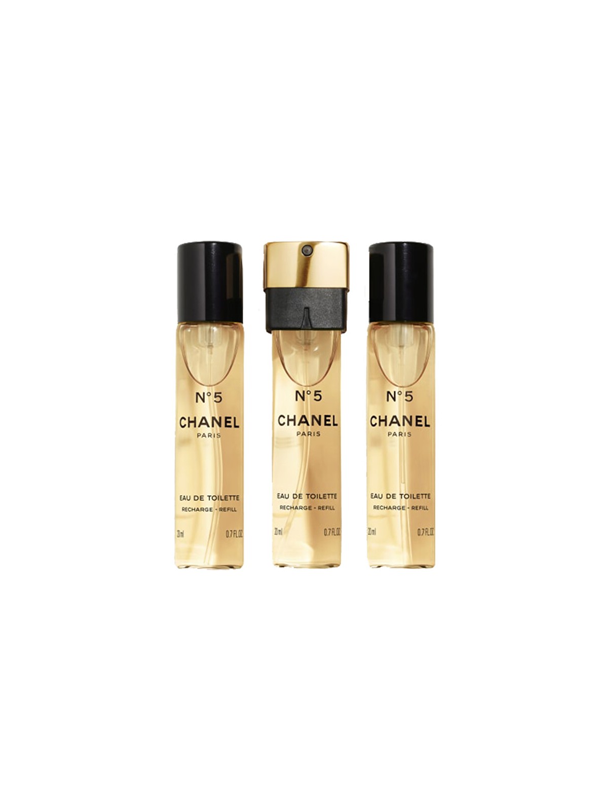 Chanel No 5 Giftset donna 60ml 3x eau de toilette Spray Refill 20Ml - Twist and Spray - Purse Spray