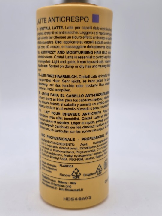 TMT Cristall Latte Anticrespo Semi di Lino 150ml – Latte Capelli Idratante Antistatico Tmt www.essenzetotalstyle.com 