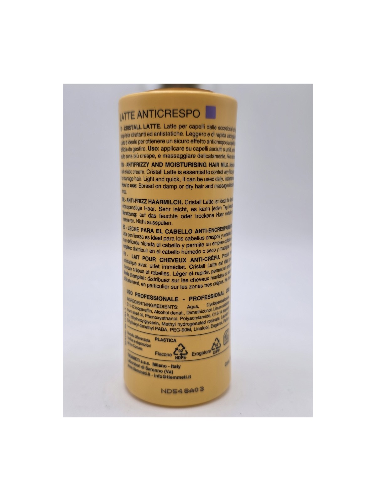 TMT Cristall Latte Anticrespo Semi di Lino 150ml – Latte Capelli Idratante Antistatico Tmt www.essenzetotalstyle.com 