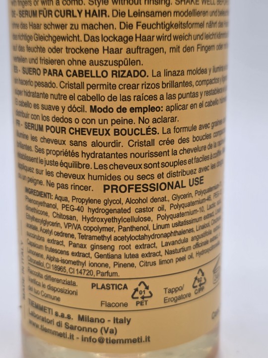 TMT Cristall Ricciolo Compatto Semi di Lino 150ml – Siero Definizione Ricci e Onde Tmt www.essenzetotalstyle.com 