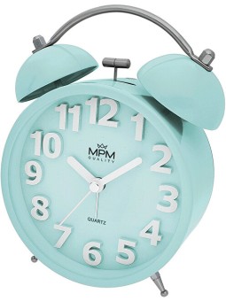 MPM Quality Sveglia analogica in metallo MPM Happy Morning - azzurro C01.4056.31 unisex