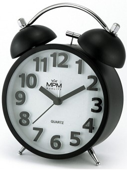 MPM Quality Sveglia analogica in metallo MPM Happy Morning - nera C01.4056.90 unisex