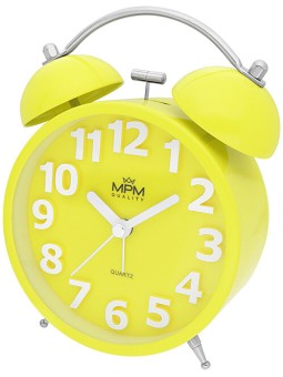 MPM Quality Sveglia analogica in metallo MPM Happy Morning - gialla C01.4056.10 donna