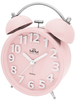 MPM Quality Sveglia analogica in metallo MPM Happy Morning - rosso chiaro C01.4056.21 donna