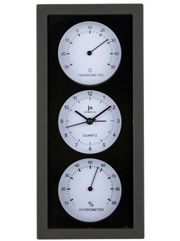 Lowell Orologio da parete/scrivania con termometro e igrometro JA7071BN unisex