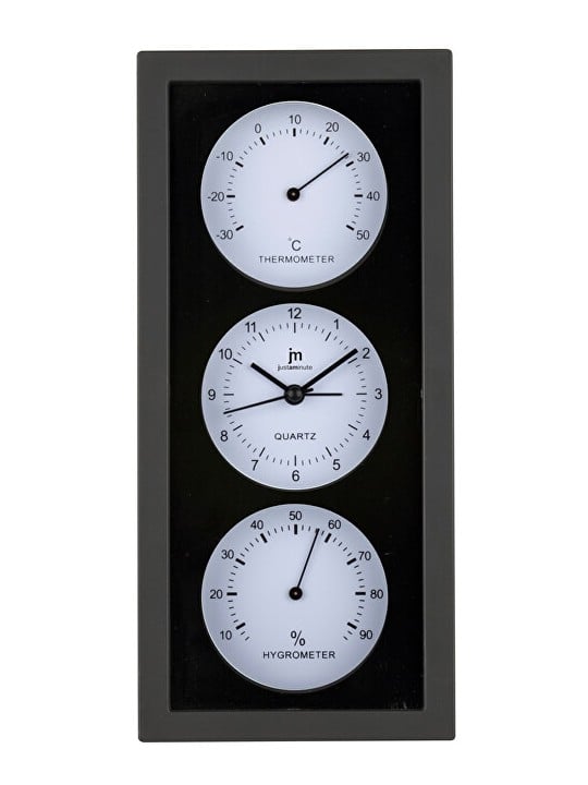 Lowell Orologio da parete/scrivania con termometro e igrometro JA7071BN unisex
