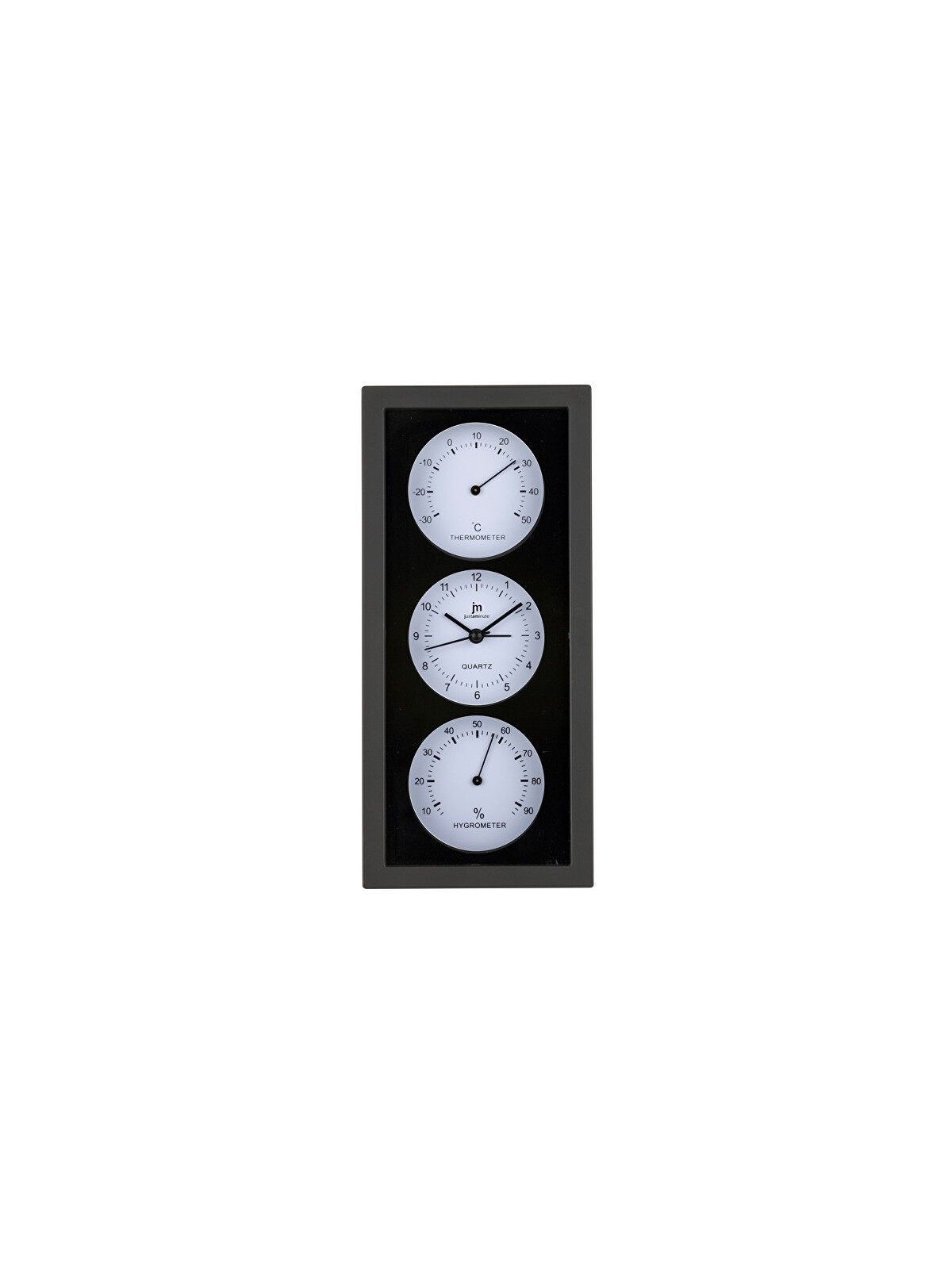 Lowell Orologio da parete/scrivania con termometro e igrometro JA7071BN unisex