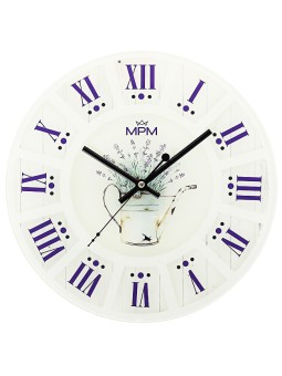 MPM Quality Orologio da parete in vetro Provenza E09.4376 unisex