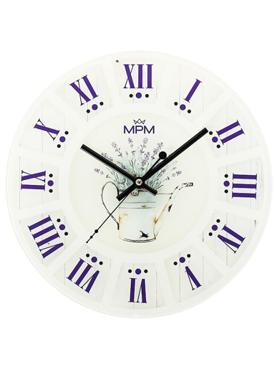 MPM Quality Orologio da parete in vetro Provenza E09.4376 unisex