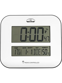 Bentime Orologio/sveglia radiocontrollato con termometro e igrometro H17-ET843W unisex