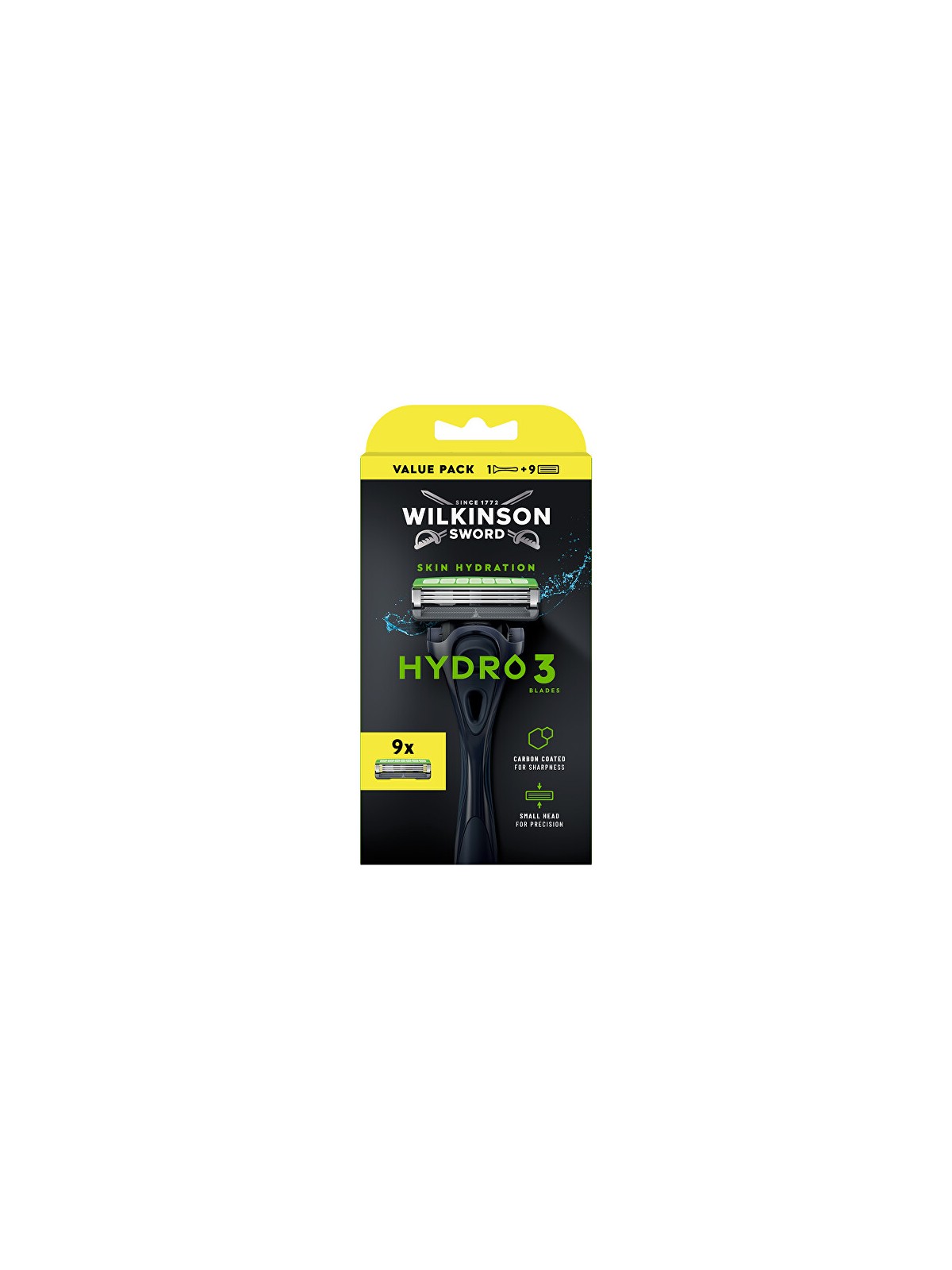 Wilkinson Rasoio elettrico Sword Hydro 3 + inserti 9 pezzi