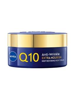 Nivea Crema notte antirughe extra nutriente con Q10 Power 50ml donna