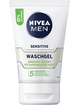 Nivea Gel detergente Men Sensitive Wash Gel 100ml uomo