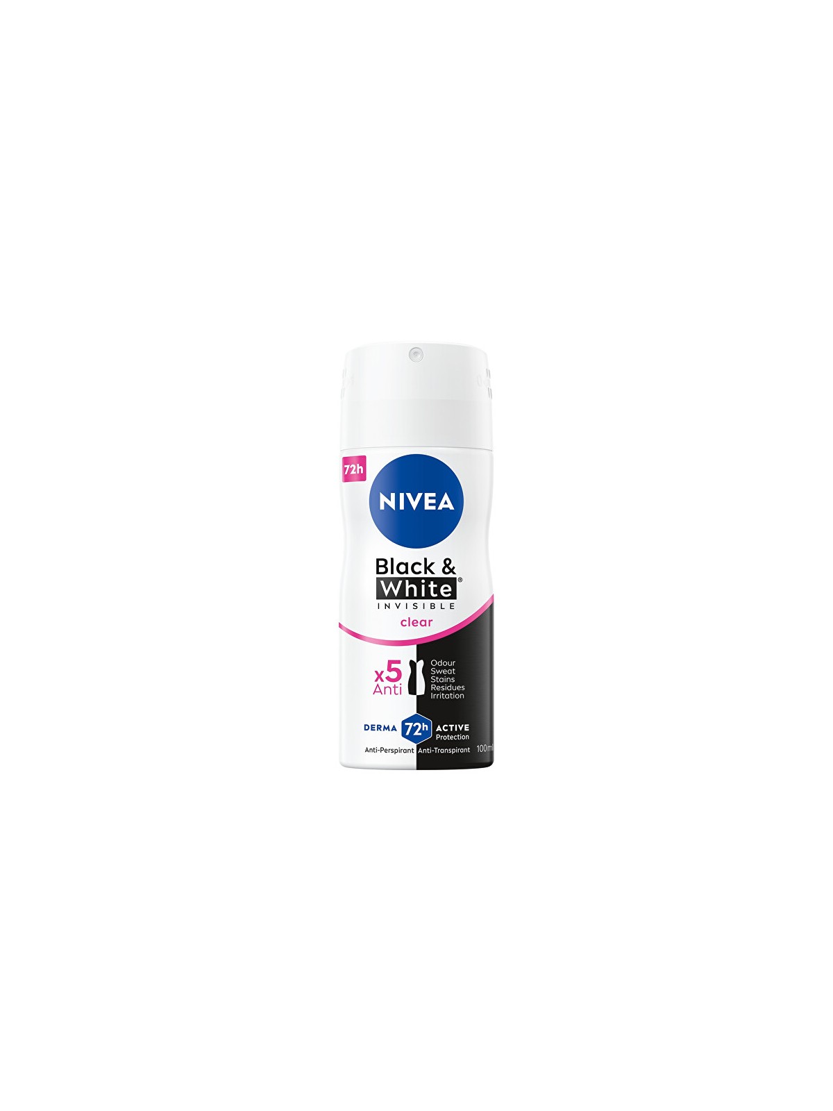 Nivea Deodorante antitraspirante trasparente invisibile Black & White 100ml