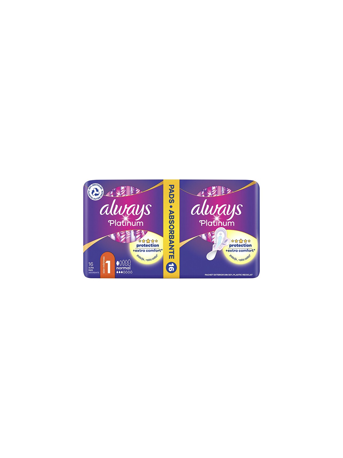 Always Assorbenti igienici Ultra Platinum Normal Duo, confezione da 16 pezzi donna