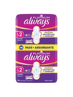 Always Assorbenti igienici Ultra Platinum Super Duo, confezione da 14 pezzi donna
