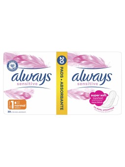 Always Assorbenti igienici Ultra Sensitive Normal Duo, 20 pezzi donna