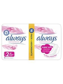 Always Assorbenti igienici Ultra Sensitive Super Duo, confezione da 16 pezzi donna