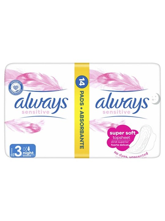 Always Assorbenti igienici notturni Ultra Sensitive Night Duo, 14 pezzi donna