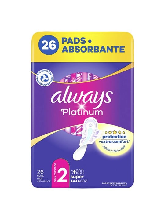 Always Assorbenti super igienici Ultra Platinum, confezione da 26 pezzi donna