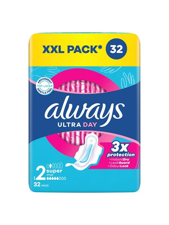 Always Assorbenti igienici Ultra Day Super Quattro, 32 pezzi donna